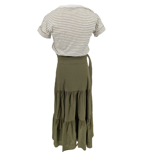 Veronica Beard Trail Mixed Media Dress Fern Green XS Cottage Quiet Luxury Preppy - Picture 5 of 12